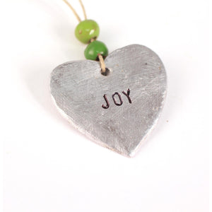 Aluminum "Joy" Heart , Vineworks - Vineworks Fair Trade