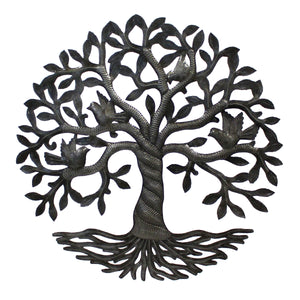 Tree of Life  - Celtic Rooted 23" | Haitian Steel Metal Drum Art , Vineworks - Vineworks Fair Trade