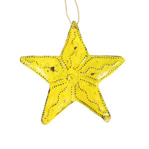 Metal Star -Yellow , Vineworks - Vineworks Fair Trade